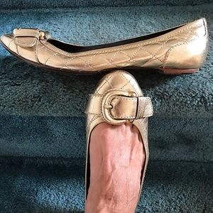 Ballet flats, gold size 8.5
